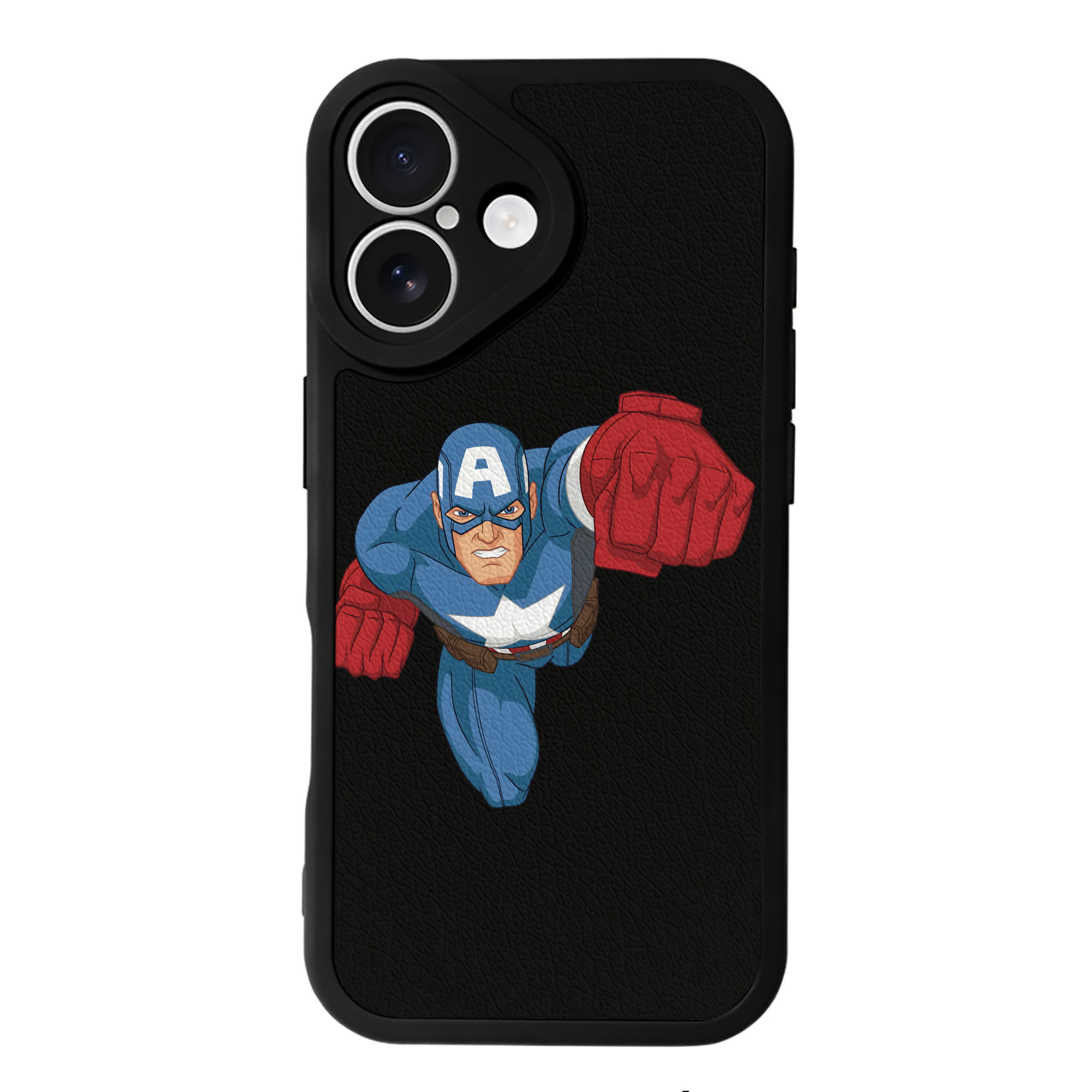 （画像用） アベンジャーズ The Avengers 【iPhone 16シリーズ対応】シリコンスマホケース（レザー調） 材質：シリコン